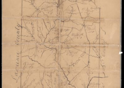 Giles County Map Showing Civil Districts (1836)