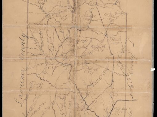 Giles County Map Showing Civil Districts (1836)